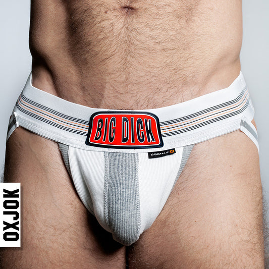 Oxballs Oxjok Bulger Pumper-Sack Slider Jock White Snow S - Red Garter