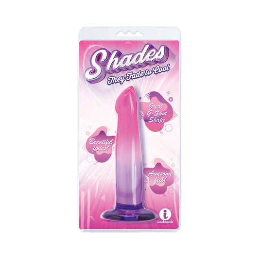 Shades G-Spot 6.25 in. Dildo Pink/Purple - Red Garter