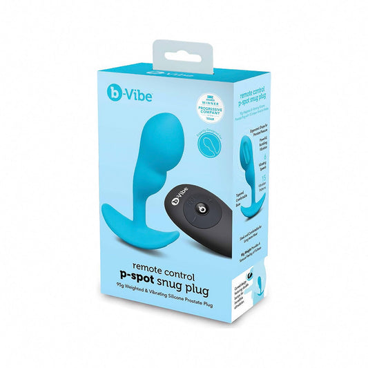 b-Vibe Vibrating P-Spot Snug Plug Small with Rechargeable Remote Control - Red Garter