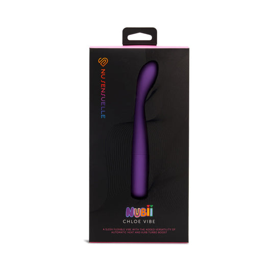 Nu Sensuelle Chloe Nubii Warming Slim G with Turbo Boost and Heat Purple - Red Garter