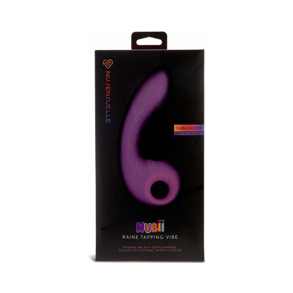 Nu Sensuelle Raine Nubii Tapping Vibe with Turbo Boost and Heat Purple - Red Garter