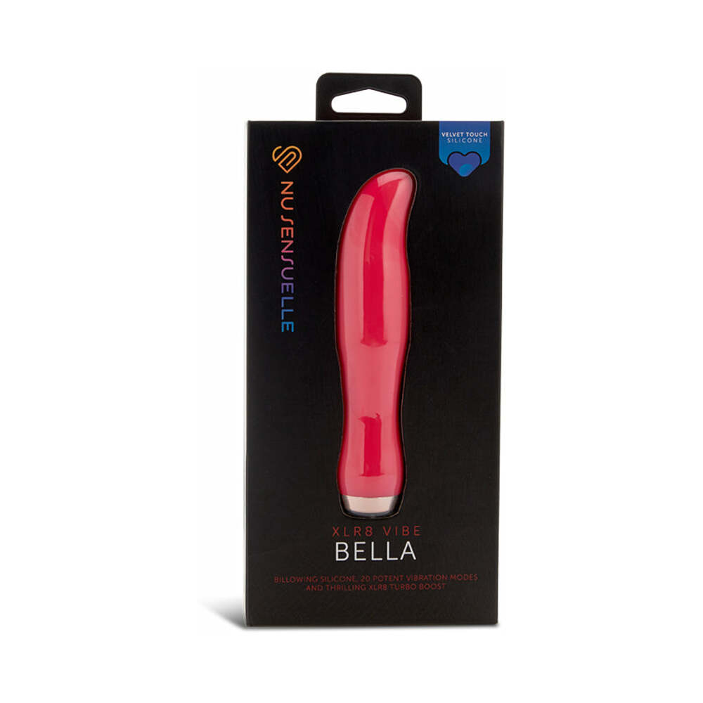 Nu Sensuelle Velvet Touch Bella Hot Pink - Red Garter