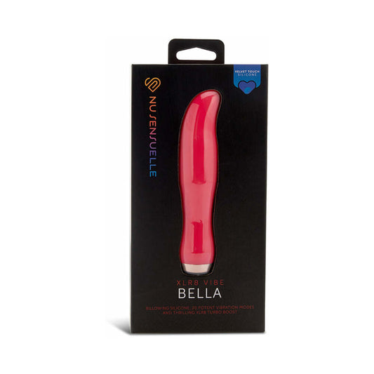 Nu Sensuelle Velvet Touch Bella Hot Pink - Red Garter