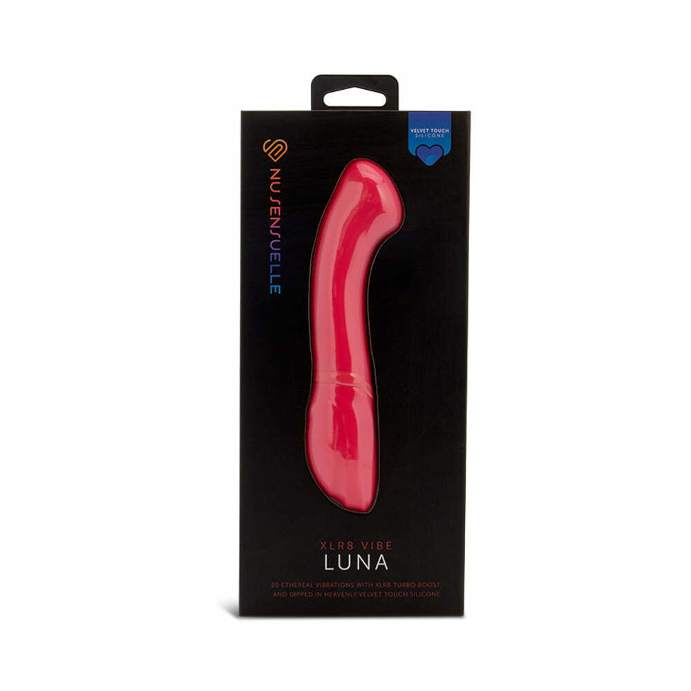 Nu Sensuelle Velvet Touch Luna Hot Pink - Red Garter