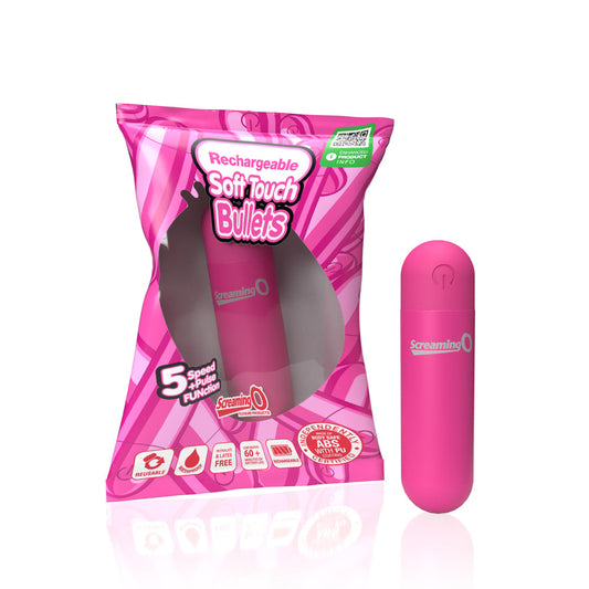 Screaming O Soft Touch Rechargeable Bullets Pink - Red Garter