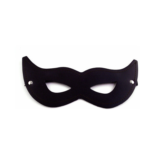 Rouge Leather Cat Mask Black - Red Garter