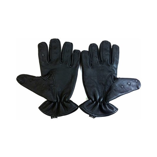 Rouge Vampire Gloves Black XL - Red Garter