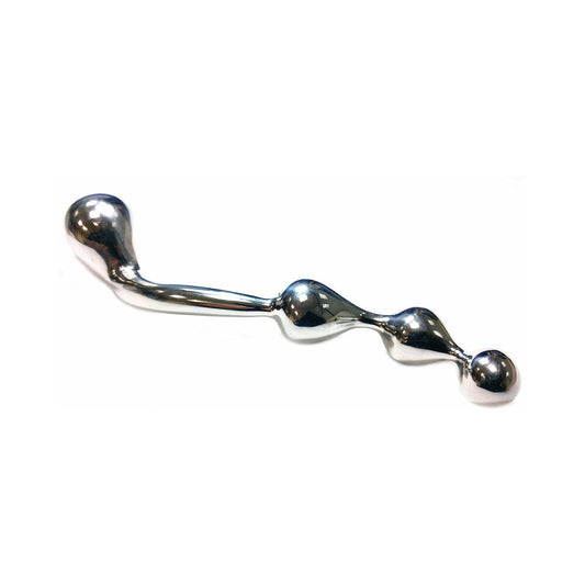 Rouge Stainless Steel Prostate Probe in Case - Red Garter