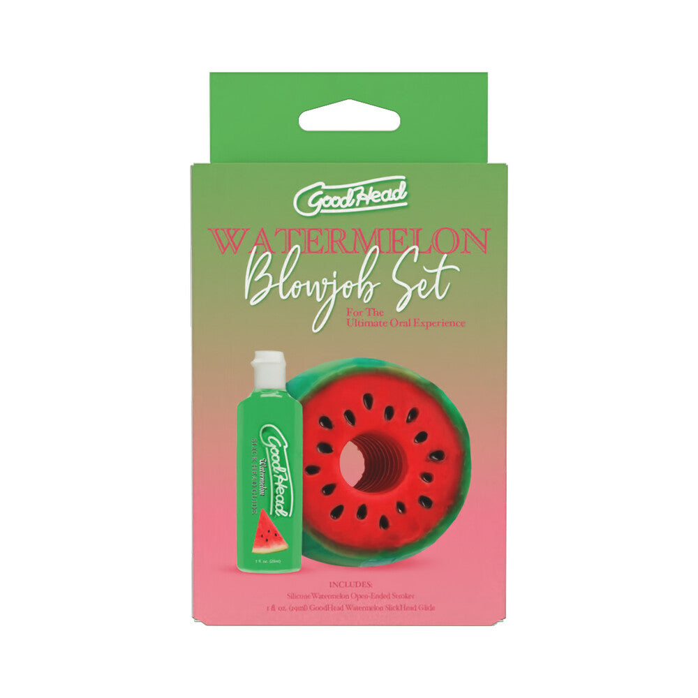 GoodHead Watermelon Blowjob Set - Red Garter
