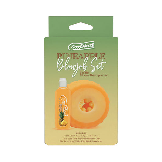 GoodHead Pineapple Blowjob Set - Red Garter