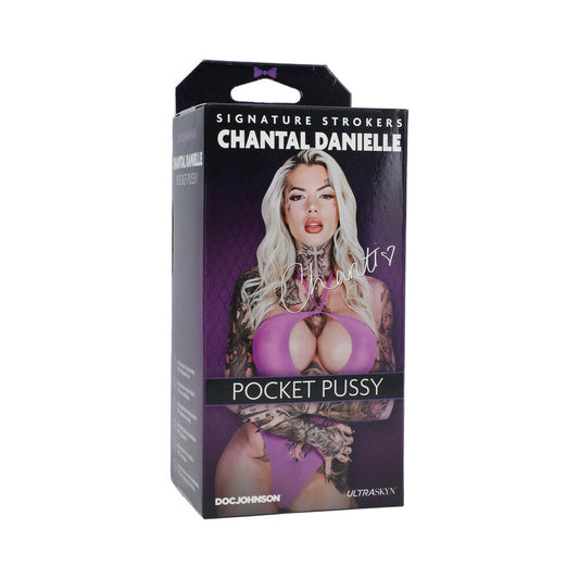 Signature Strokers Chantal Danielle ULTRASKYN Pocket Pussy Vanilla - Red Garter