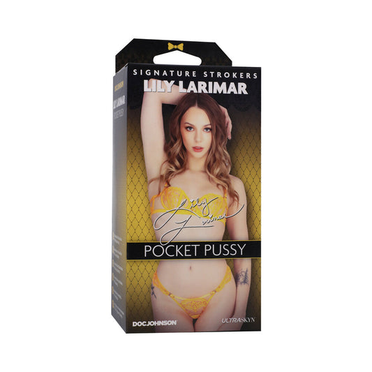 Signature Strokers Lily Larimar ULTRASKYN Pocket Pussy Vanilla - Red Garter