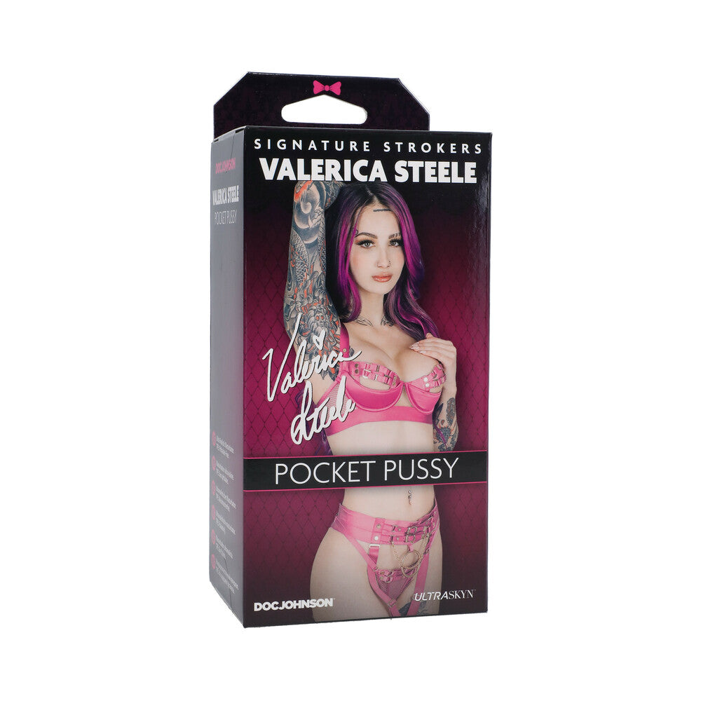 Signature Strokers Valerica Steele ULTRASKYN Pocket Pussy Vanilla - Red Garter