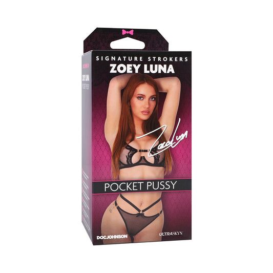 Signature Strokers Zoey Luna ULTRASKYN Pocket Pussy Vanilla - Red Garter