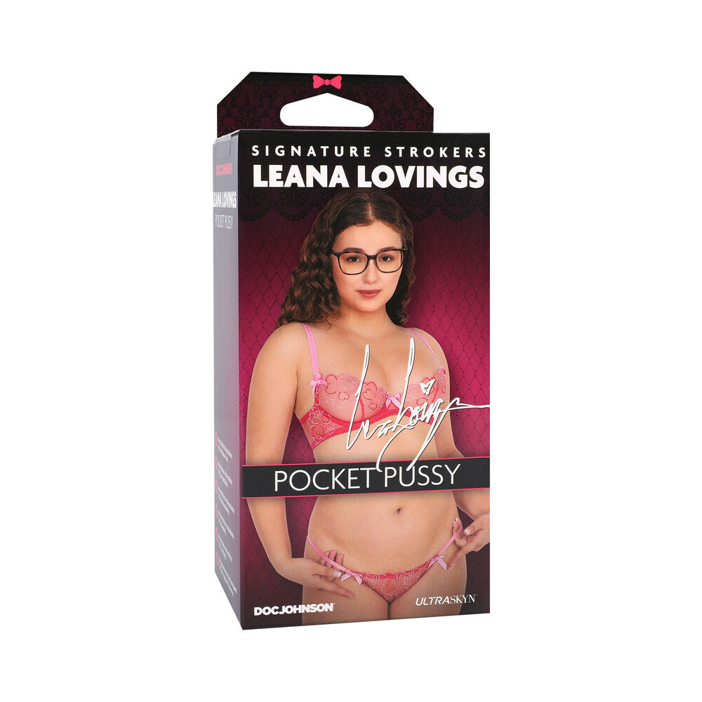 Signature Strokers Leana Lovings ULTRASKYN Pocket Pussy Vanilla - Red Garter