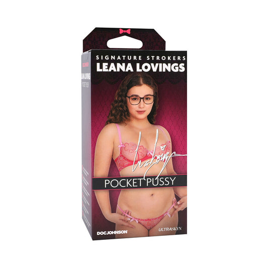 Signature Strokers Leana Lovings ULTRASKYN Pocket Pussy Vanilla - Red Garter