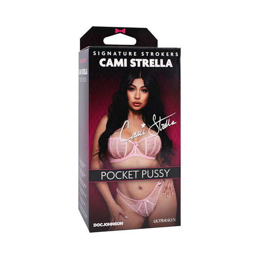 Signature Strokers Cami Strella ULTRASKYN Pocket Pussy Vanilla - Red Garter
