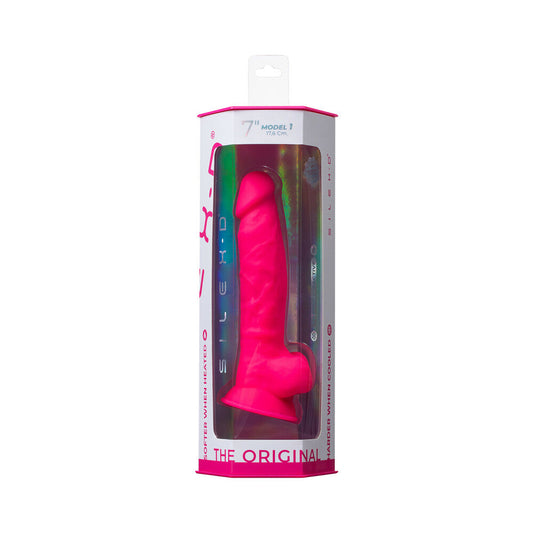 SILEX-D The Original Model 1 Dildo 7 in. Pink - Red Garter