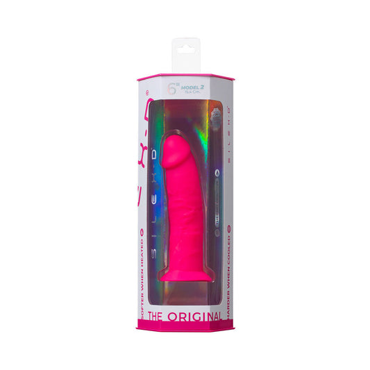 SILEX-D The Original Model 2 Dildo 6 in. Pink - Red Garter