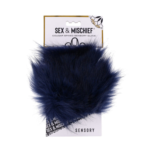 Sportsheets Sex & Mischief Cougar Spiked Sensory Glove - Red Garter