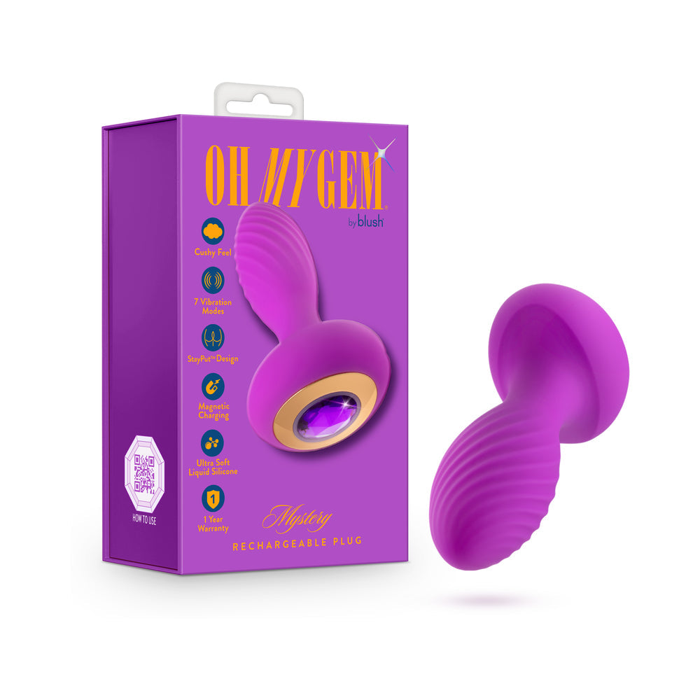 Oh My Gem Charm Plug Amethyst - Red Garter