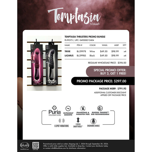 Temptasia Thrusters Promo Bundle - Red Garter