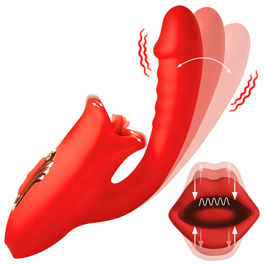 Lickgasm Deep Kiss Kissing Silicone Rabbit