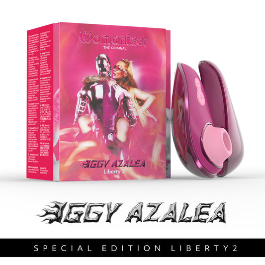 Womanizer x Iggy Azalea Liberty 2 Special Edition Metal Pink - Red Garter