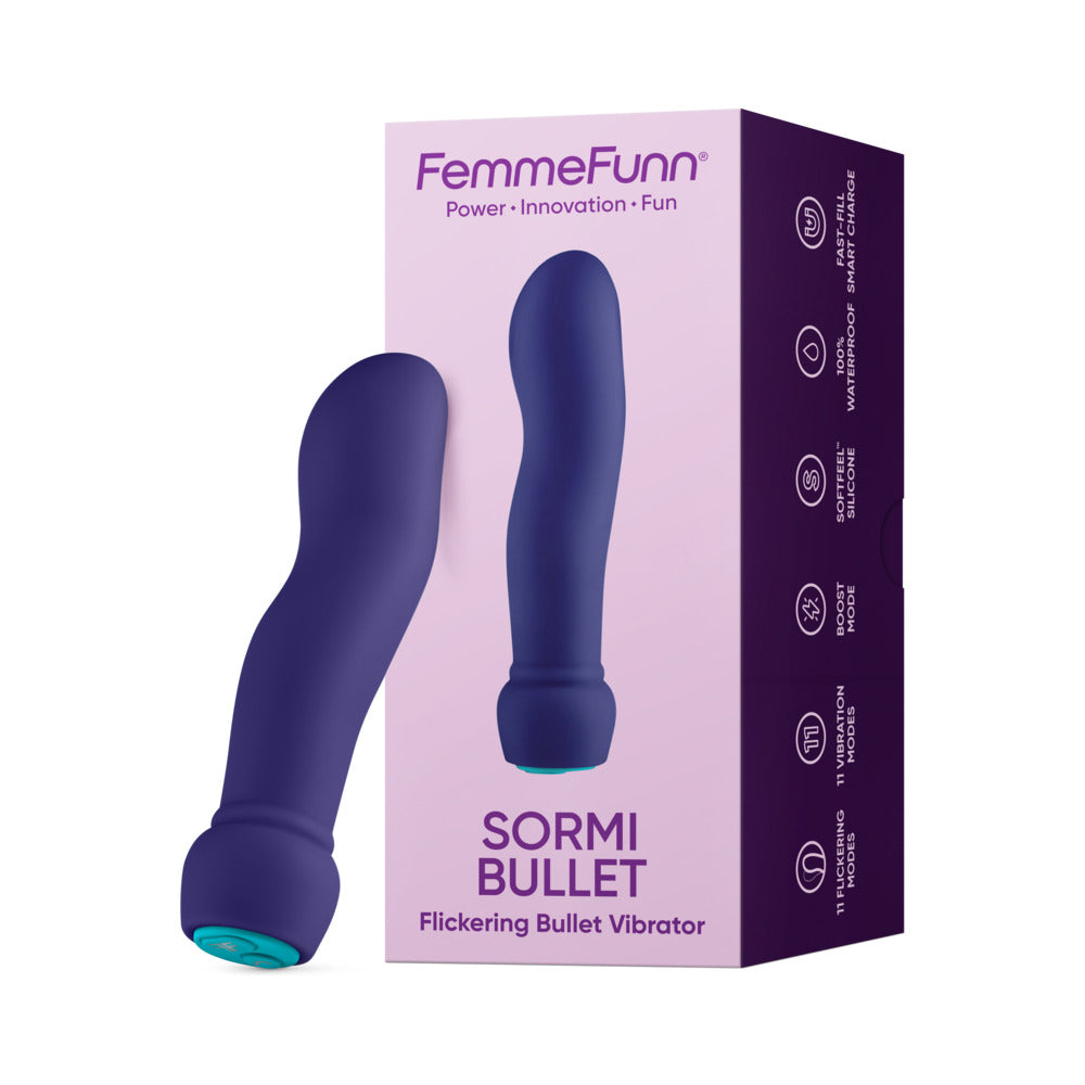FemmeFunn Sormi Bullet Dark Purple - Red Garter