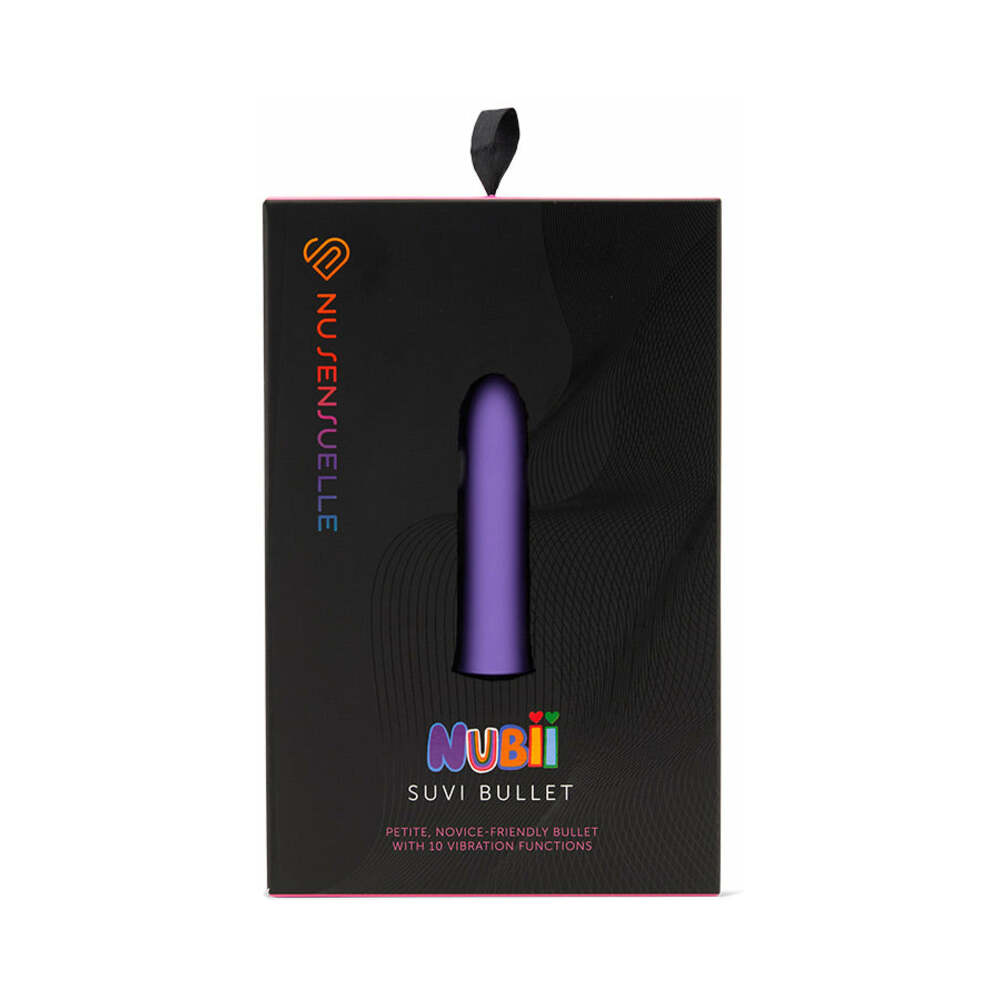 Nu Sensuelle Suvi Nubii Pointed Tip Bullet with 10 Functions Ultra Violet - Red Garter