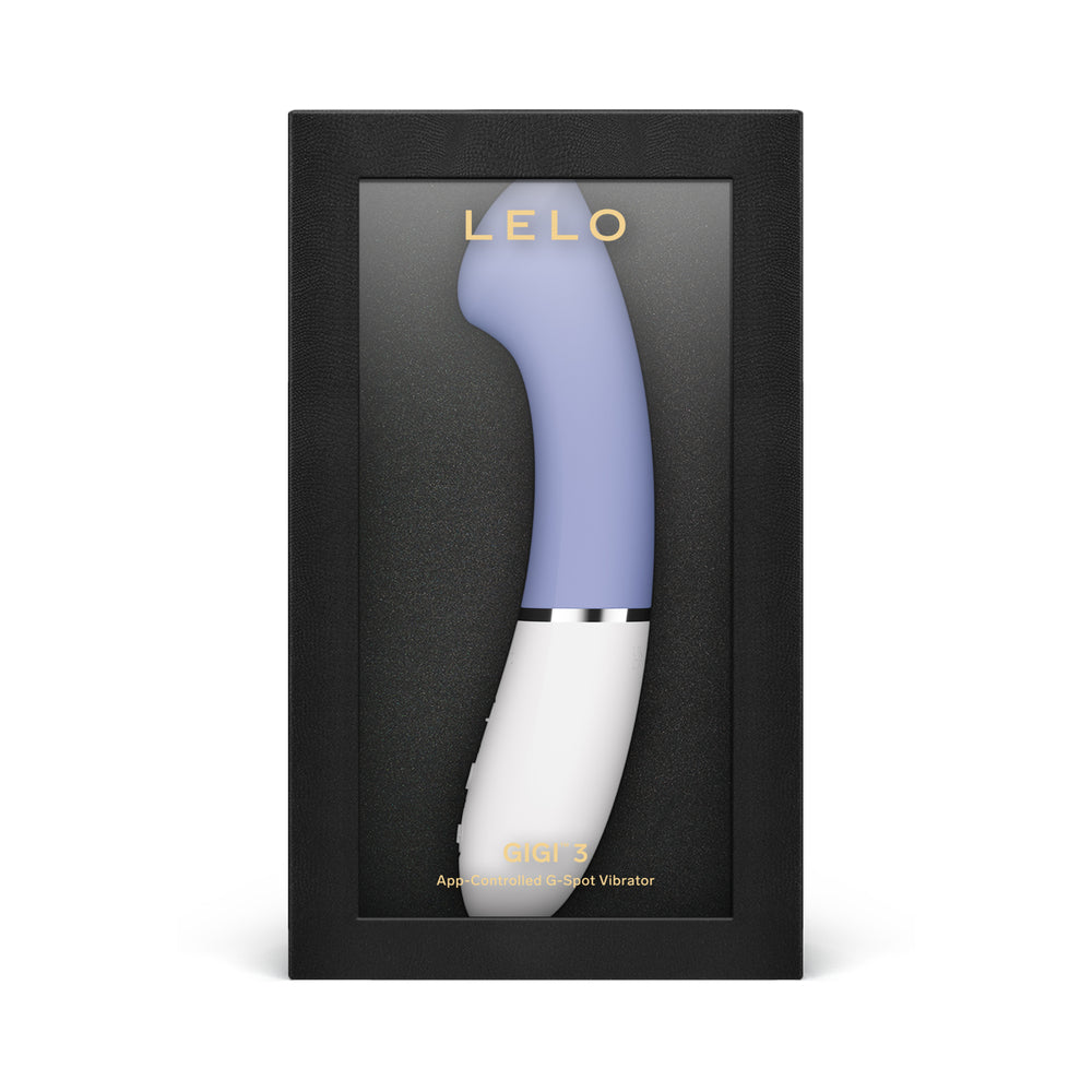 LELO GIGI 3 App-Controlled G-Spot Vibrator Powder Blue - Red Garter