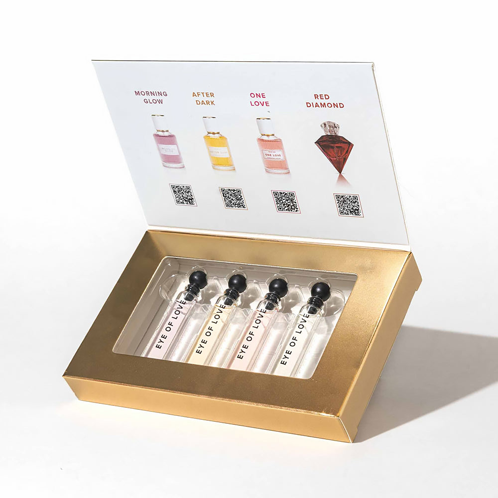 Eye of Love Pheromone Parfum Attract Him 4-Piece 2 ml Sample Set - Red Garter