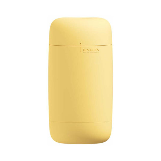 Tenga Puffy Stroker Custard Yellow - Red Garter