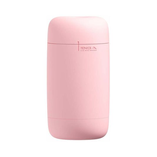 Tenga Puffy Stroker Strawberry Pink - Red Garter