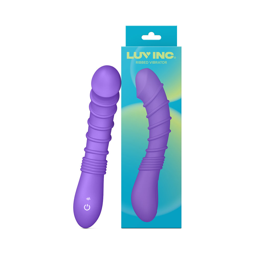 Luv Inc Rv21: Ribbed Vibrator Purple - Red Garter