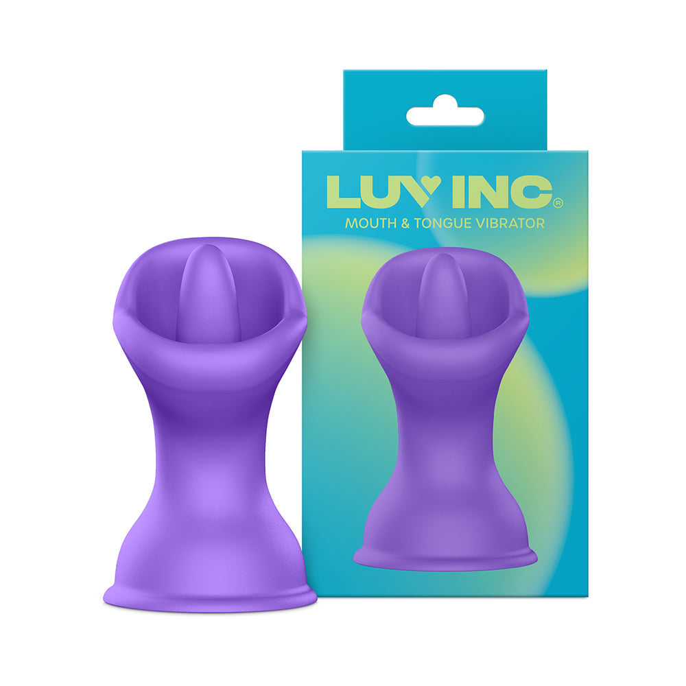 Luv Inc Mv57: Mouth & Tongue Vibrator Purple - Red Garter