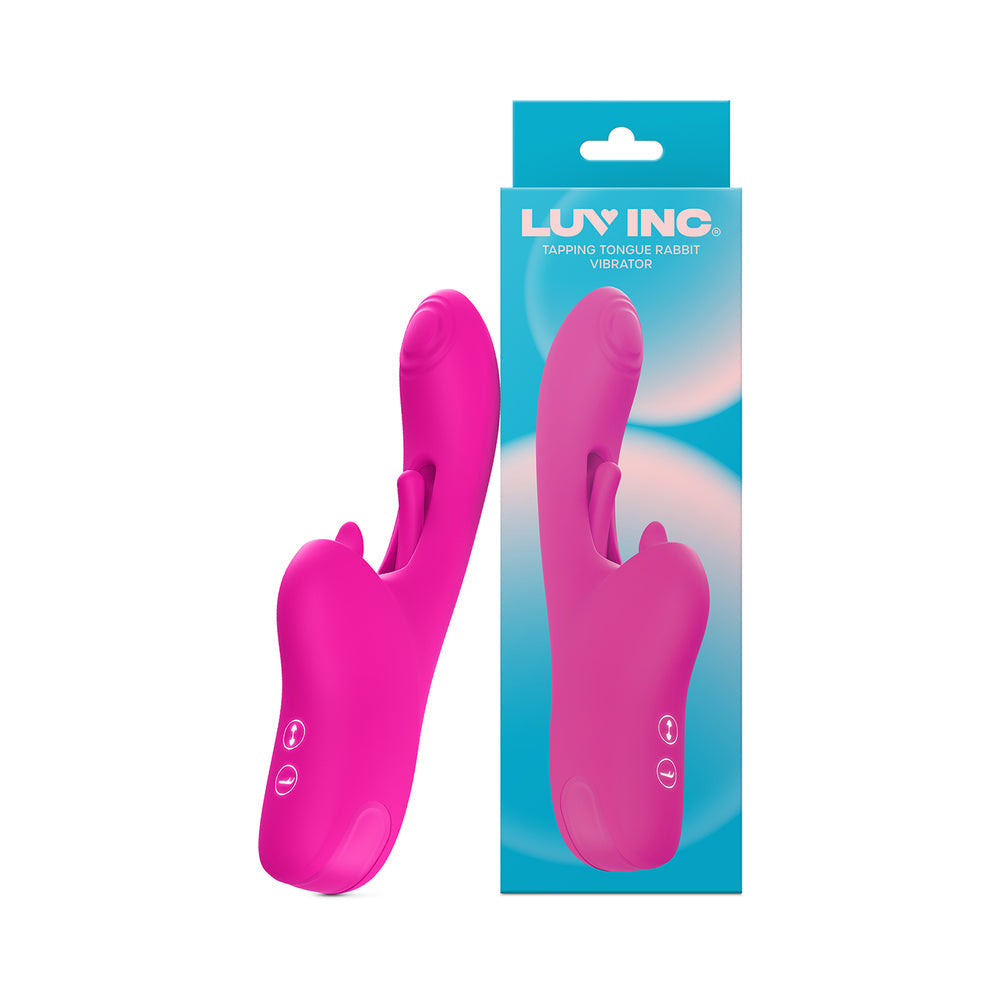 Luv Inc Tr46: Tapping Tongue Rabbit Vibrator Pink - Red Garter
