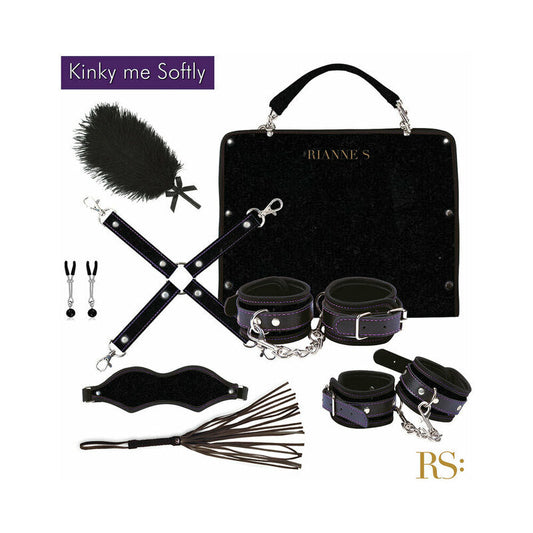 Rianne S Kinky Me Softly Bondage Kit Black - Red Garter