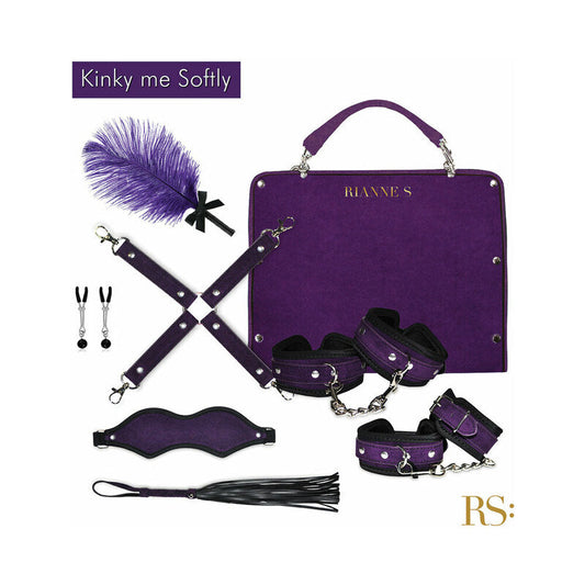 Rianne S Kinky Me Softly Bondage Kit Purple - Red Garter