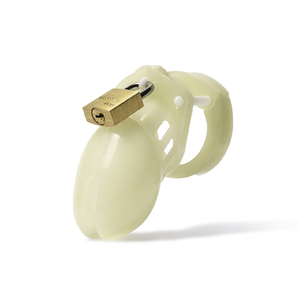 CB-6000S Glow-in-the-Dark Chastity Cage Kit - Red Garter