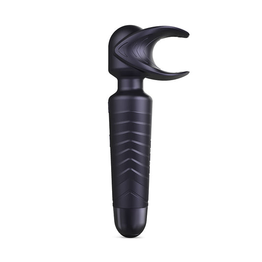 MAN WAN Man.Wand Evo 2-in-1 Frenulum Stimulator & Wand with Crescendo Black Plum - Red Garter
