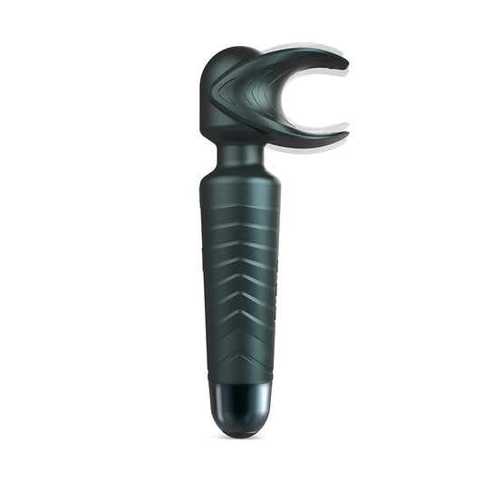 MAN WAN Man.Wand Evo 2-in-1 Frenulum Stimulator & Wand with Crescendo Pine Grey - Red Garter