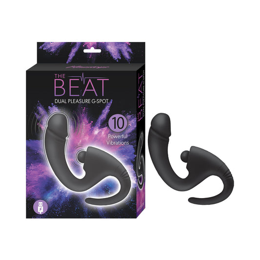 The Beat Dual Pleasure G-Spot Black - Red Garter