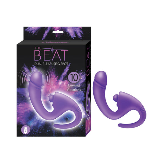 The Beat Dual Pleasure G-Spot Purple - Red Garter