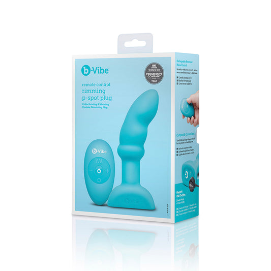 b-Vibe Remote Control Rimming P-Spot Plug - Red Garter