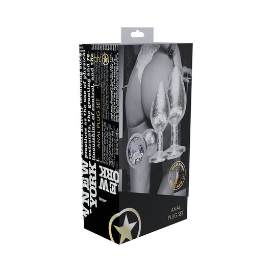 Ouch! International New York Collection Metal Anal Plug Set Silver