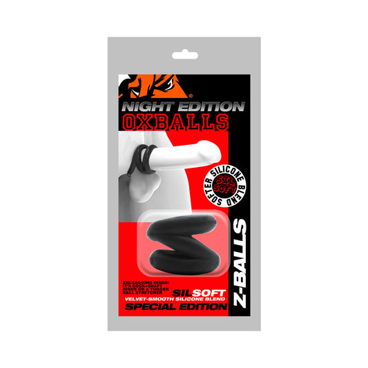Oxballs Z-Balls Zig-Zag Cockring / Ballstretcher Special Edition Night