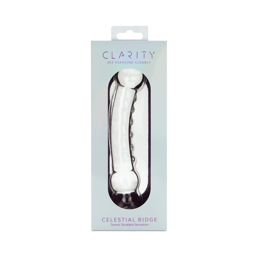 Clarity Celestial Ridge Glass Dildo
