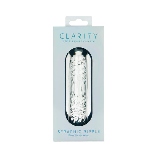 Clarity Seraphic Ripple Glass Dildo