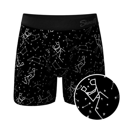 Shinesty The Big Bang Glow-in-the-Dark Constellation Ball Hammock Pouch Underwear with Fly S